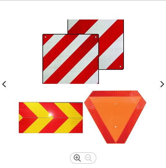 Signe Triangle SMV Signe 14 "x16" Adhesiu reflectant de grau diamant d'alumini