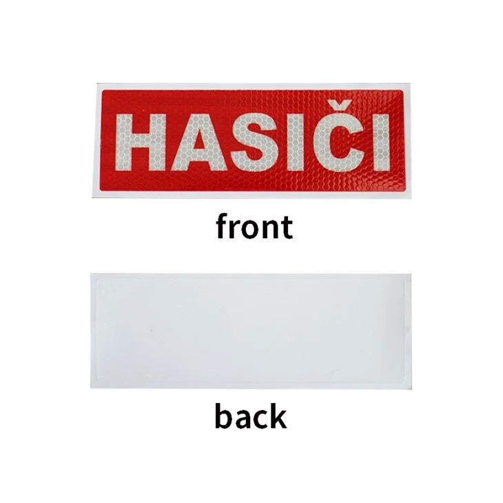 Czech Reflective Adhesive Firefighter Stickers For Car