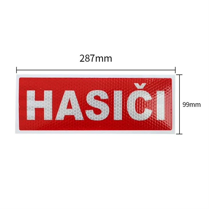 Czech Reflective Adhesive Firefighter Stickers For Car