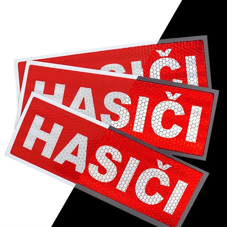 Czech Reflective Adhesive Firefighter Stickers For Car