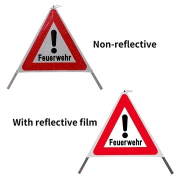 Senyal d'advertència de trípode reflector plegable portàtil