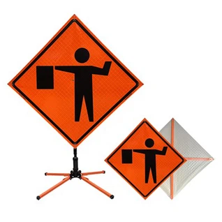 Rètol enrotllable de Dingfei Flagger Ahead