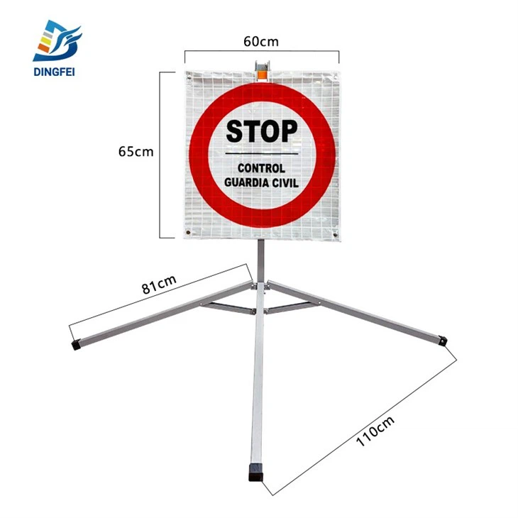 Stop Control Guardia Civil Roll Up Traffic Sign