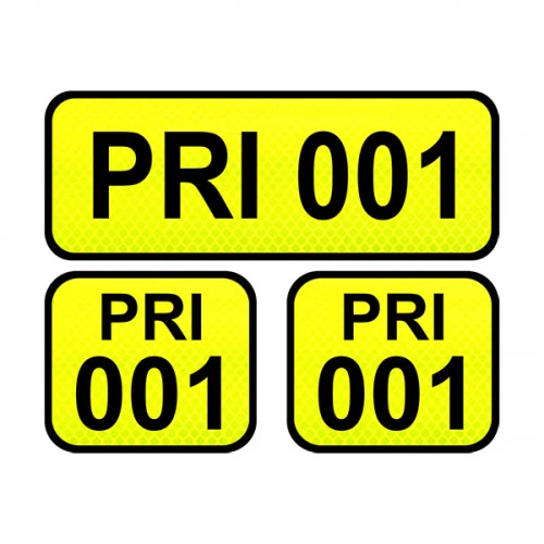 Adhesiu de senyals d'identificació del vehicle