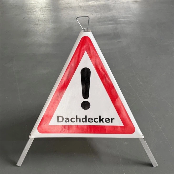 Warning Triangle With Foldable Handle And Carry Bag